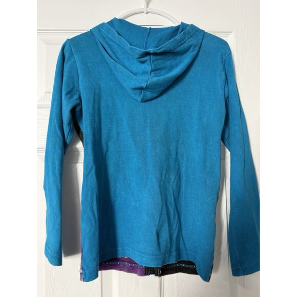 Rising Tide Womens M Colorful Patchwork Boho Hippie Full Zip Hooded Jacket NEW - Picture 4 of 7